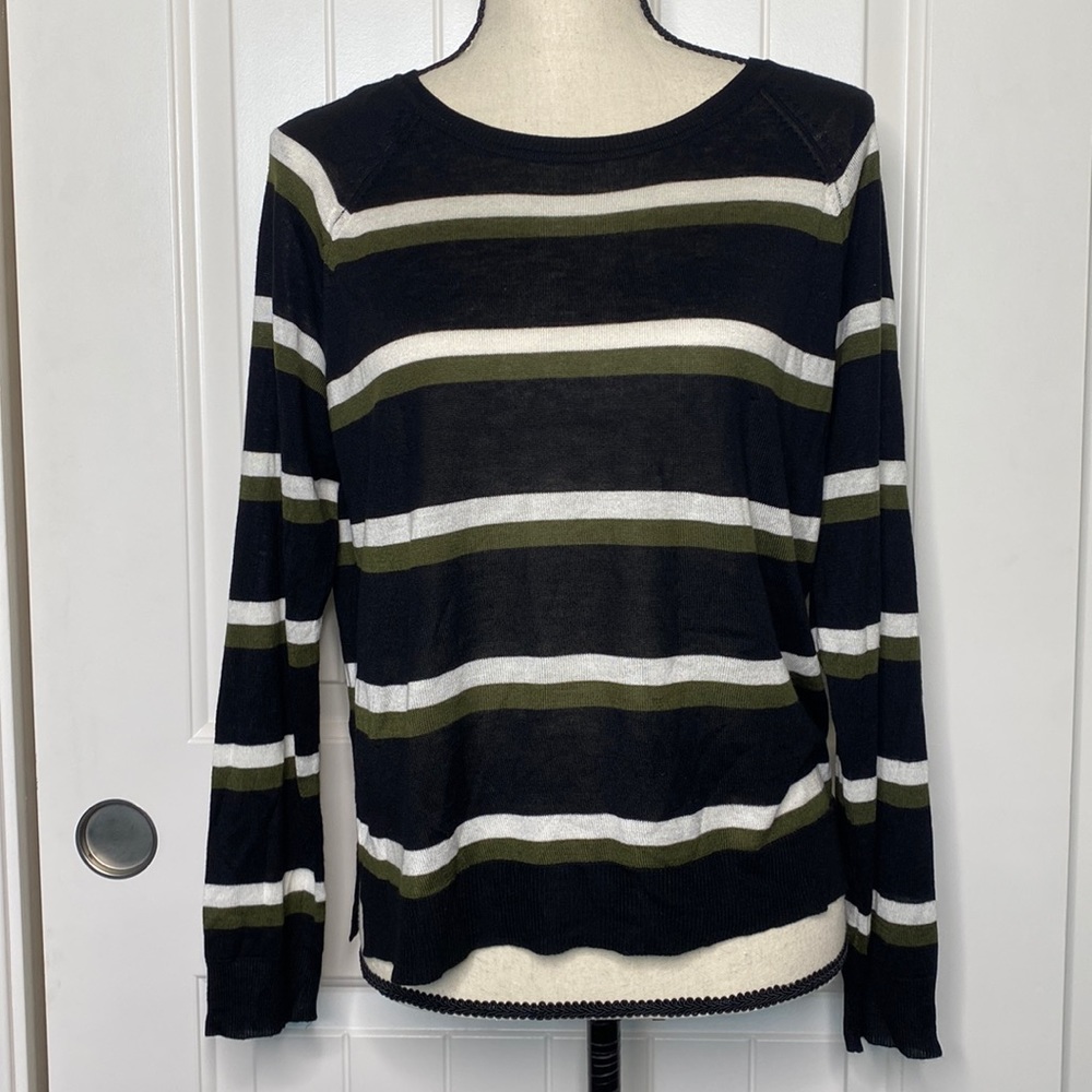 NEW Zara crew neck striped sweater